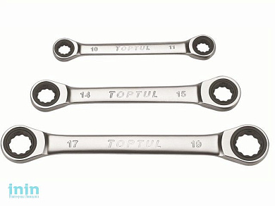 Ключ накидной  8х9мм с трещотками TOPTUL (AEAR0809)