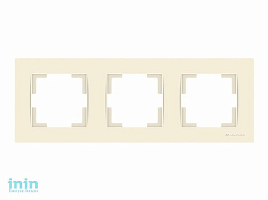 Рамка 3-ая горизонтальная кремовая, RITA, MUTLUSAN