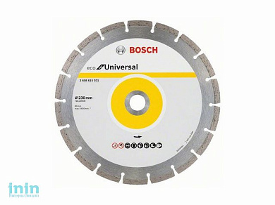 Алмазный круг 230х22 мм универс. сегмент. ECO UNIVERSAL BOSCH (сухая резка)