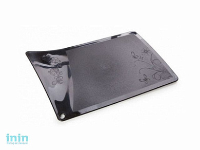 Доска разделочная Rondo (Рондо), черный, BEROSSI (Изделие из пластмассы. Размер 317 х 190 х 5 мм)