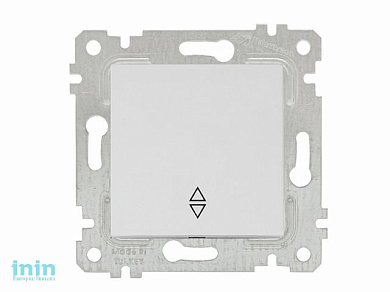 Выключатель проходной 1-клав. (скрытый, без рамки, винт. зажим) белый, RITA, MUTLUSAN (10 A, 250 V, IP 20)