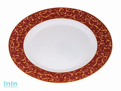Тарелка обеденная стеклокерамическая, 275 мм, круглая, ANASSA RED (Анасса рэд), DIVA LA OPALA (Sovrana Collection)