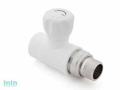 Кран шаровый ПП для радиатора 25х3/4" прямой РосТурПласт (Кран радиаторный шаровый.)