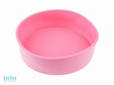 Форма для выпечки, силиконовая, круглая, 20 х 6 см, розовая, PERFECTO LINEA
