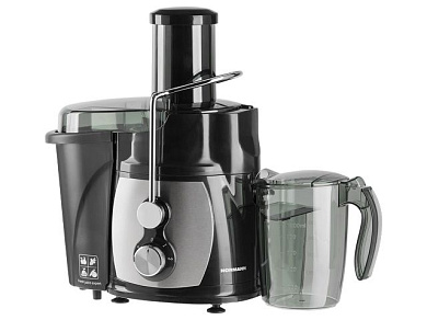 Соковыжималка AJC-322 NORMANN (1000Вт; 2 скорости; импульс. режим; центробежная; система <капля-стоп>; горловина 75мм)