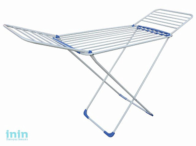 Сушилка для белья напольная, 18м, серия Gloria, бело-голубая, PERFECTO LINEA (Сушильное полотно - 18 метров, размер 176х55х92. Максимальная нагрузка б