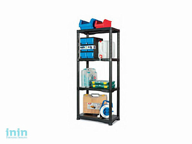 Стеллаж пластиковый 634 (600x300x1370 мм, 4 полки) (TAYG)