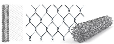 Сетка рабица оцинкованная 2*10 м Яч 50*50 Проволока 2,5