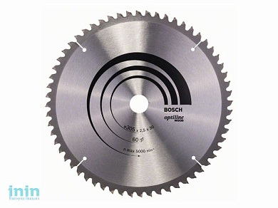 Диск пильный 305х30 мм 60 зуб. по дереву OPTILINE WOOD BOSCH (твердоспл. зуб)