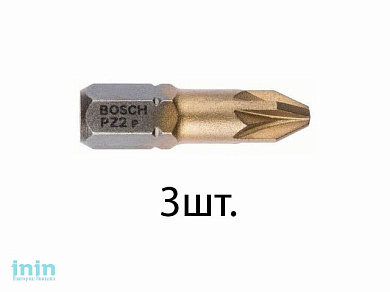 Насадка крестообразная PZ2 25мм  исп. MAXgrip (3шт) (BOSCH)