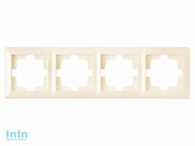Рамка 4-местная слоновая кость, Стиль, Bylectrica (Рамка четырехместная слоновая кость, Стиль)