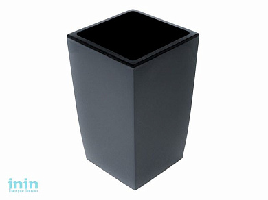 Кашпо для цветов со вставкой Жасмин, 1,5 л, графит, GARDENPLAST