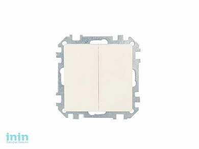 Выключатель 2 клав. (cкрытый, 10А) бежевый, Стиль, BYLECTRICA (Выключатель двухклавишный скрытой установки Гарантийный срок:24 месяца)