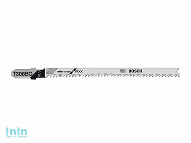 Пилка лобз. по дереву T308BO (1 шт.) BOSCH (пропил криволинейный, тонкий, без сколов в древесине)