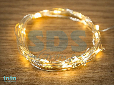 Гирлянда "Роса", 2 м, 20 диодов, теплый белый (Применяется для эксплуатации на улице.) (NEON-NIGHT)