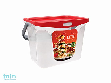 Емкость для шашлыка Leto 6 л, роза, BEROSSI (Изделие из пластмассы. Размер 287 х 200 х 200 мм)