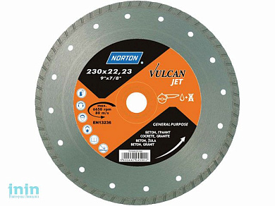 Алмазный круг 125х22.2 мм бетон/трот.плитка Turbo VULCAN JET NORTON