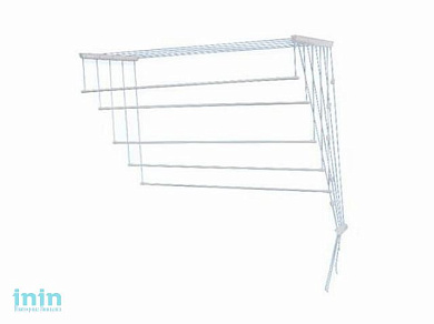Сушилка для белья потолочная стальная 1,6 м, 5 стержней, белая, PERFECTO LINEA (5 стержней)