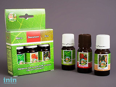 Эфирное масло, набор "Дыши свободно"(Мята, Эвкалипт, Ель) ТМ"Бацькина баня", 3х10мл, в инд.упак. (набор из 3х баночек, цена за набор) (БАЦЬКИНА БАНЯ)