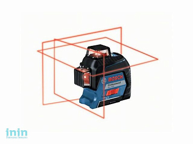 Нивелир лазерный линейный BOSCH GLL 3-80 в чем. (проекция: 3 плоскости 360°, до 120 м, +/- 0.20 мм/м, резьба 1/4, 5/8")