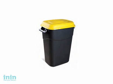 Контейнер для мусора пластик. 95л (жёлт. крышка) (TAYG)