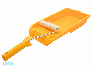 Набор малярного инструмента валик "POLYESTER" филт 100мм, ванночка COLOR EXPERT (нанесение всех видов лака, филт, полиэстер)