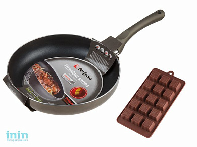 Сковорода ф 26х5 см, алюм., серия Titanium + Форма для выпечки силиконовая, PERFECTO LINEA (ПРОМО   ПОДАРОК форма силиконовая для шоколада, конфет и в