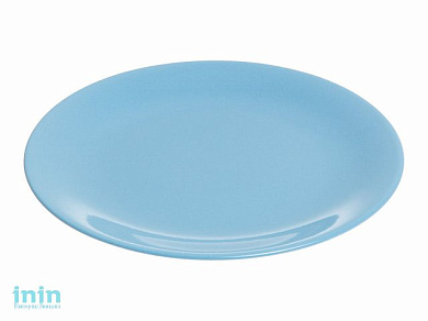 Тарелка обеденная керамическая, 253 мм, круглая, серия Самсун, голубая, PERFECTO LINEA (Супер цена!)