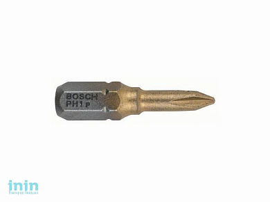 Насадка (бита) крестообразная PH1 25 мм BOSCH Max Grip (3 шт.) (посадочн. шестигранник 1/4 ")