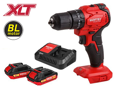 Аккум. ударная дрель-шуруповерт WORTEX BD 2030-1 DLi в чем. ALL1 XLT SET БЕСЩЕТ., 18 В, 55 Н*м (18.0 В, 2*2 А*ч АКБ И ЗУ, БЕСЩЕТ., УДАРНЫЙ, 2 скор., 55 Н*м, шурупы до 10 мм)