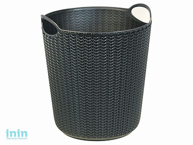 Корзина для бумаг ВЯЗАНИЕ 10л (черный) (IDEA)