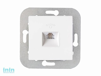 Розетка 1-ая телефонная (скрытая) белая, Уют, Bylectrica (Розетка  ТР4-049 Гарантийный срок:24 месяца)