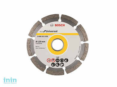 Алмазный круг 115х22 мм универс. сегмент. ECO UNIVERSAL BOSCH (сухая резка)
