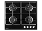 Панель варочная газовая NORMANN BHG-6451S (черный) (4 конф., закал. стекло, газ-контроль, пьезоподжиг, чугун.реш.)