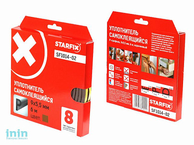 Уплотнитель "P" коричневый  9х5,5мм 6м STARFIX (SF1014-02)