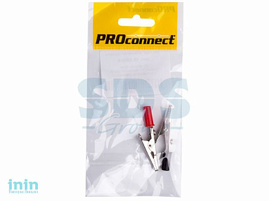 Зажим крокодил, длина53 мм, ток 15A, (2шт.) (пакет) PROconnect