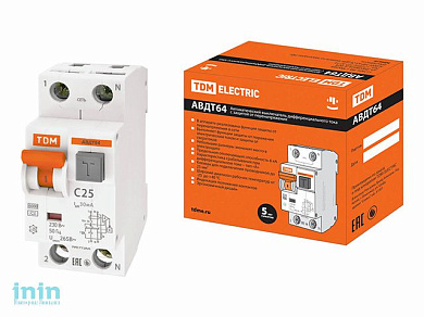 Дифф. авт. выкл. 64 C25 30мА TDM