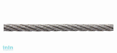 Трос М4 средней мягкости, нерж.сталь(А4), DIN 3055 (бухта 250м) (STARFIX)