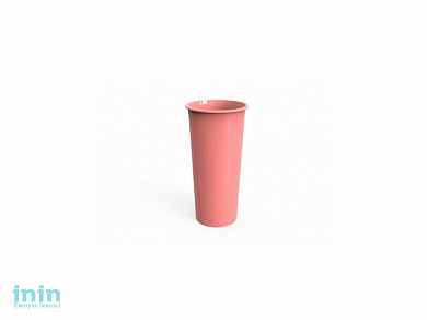 Ваза для цветов Sinty (Синти), коралл, BEROSSI (Изделие из пластмассы, размер: 120х120х240 мм)