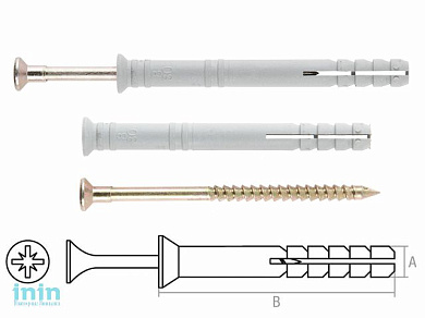 Дюбель-гвоздь 6х40 мм полипропилен потай (5 кг.) STARFIX