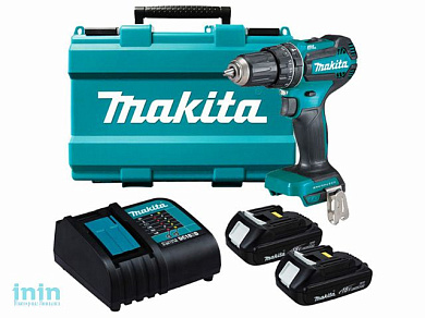 Аккум. ударная дрель-шуруповерт MAKITA DHP 485 SYE в чем. (18.0 В, 2 акк., 1.5 А/ч Li-Ion, 2 скор., 50 Нм, шурупы до 10 мм, сверление в металле до 13