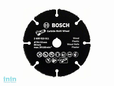 Круг отрезной 76х1.0x10.0 мм для дерева Multi Wheel BOSCH (для GWS 10,8-76 V-EC)