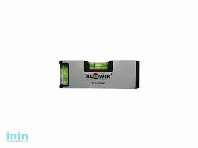 Уровень 140 мм 2 глаз. карманный магнитн., серебро PK2M SLOWIK (быт.) (580 гр/м 0.50 мм/м  магнитный)