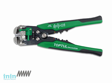 Клещи для обжимки клемм и снятия изоляции усиленные 205мм TOPTUL (DKAA2226)