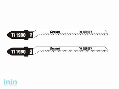 Пилка лобз. по дереву T119BO (2 шт.) GEPARD (пропил криволинейный, тонкий, для базовых работ)