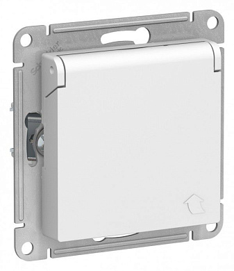 Розетка с/з с крышкой IP20 Schneider Electric Atlas Design ATN000146