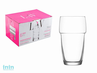 Набор стаканов, 6 шт., 340 мл, серия Galata, LAV (Супер цена!)