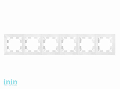 Рамка 6-местная белая, Уют, Bylectrica (Крышка  ЮЛИГ.735212.284 Гарантийный срок:24 месяца)