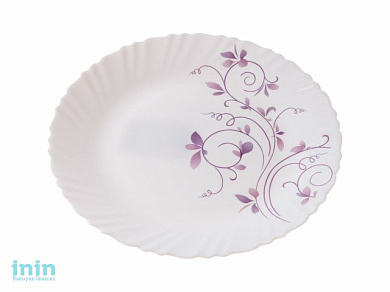 Тарелка обеденная стеклокерамическая, 250 мм, круглая, серия Пурпурное сияние, DIVA LA OPALA (Collection Classique)