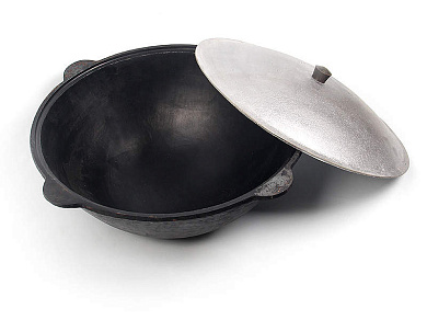 Казан Узбекский (6л, плоское дно) Grand Metall Invest